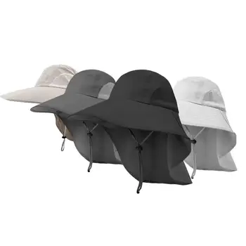 여름 자외선 차단 태양 모자, 야외 사냥 낚시 모자, 하이킹 캠핑 바이저 버킷 햇, 탈착식 어부 모자, 남녀공용