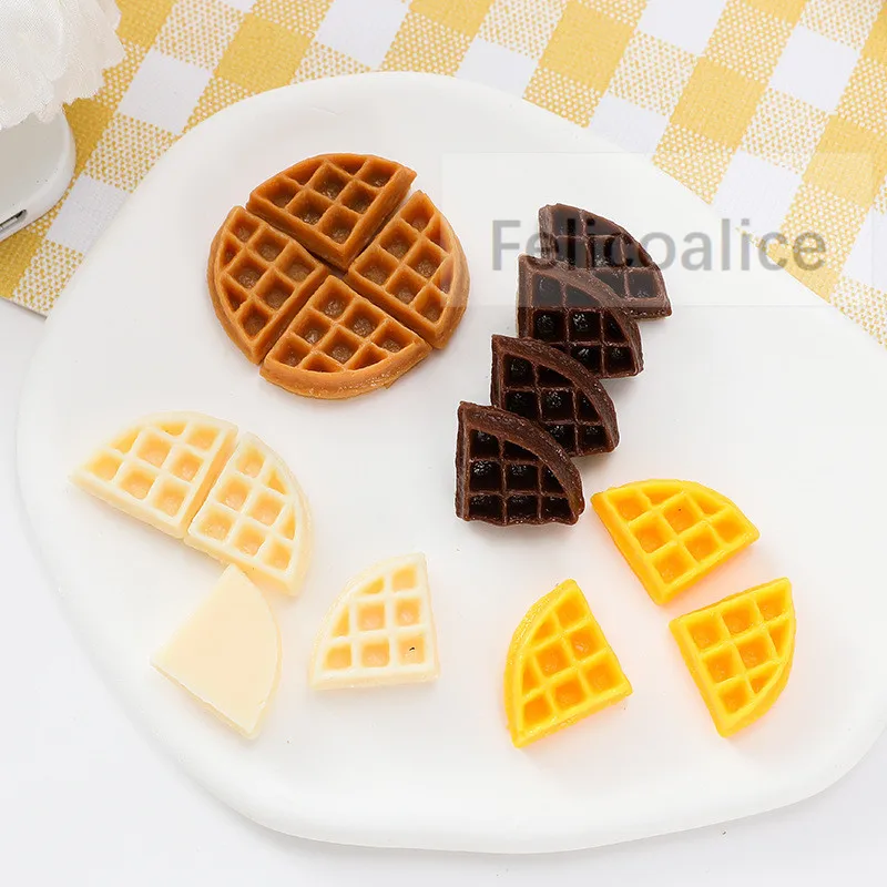 8 stücke Frühstück Ei Kuchen Brot Flatback Harz Handwerk Für Deco DIY Sammelalbum Verschönerung Süßigkeiten Figuren Miniaturen – Detail 16