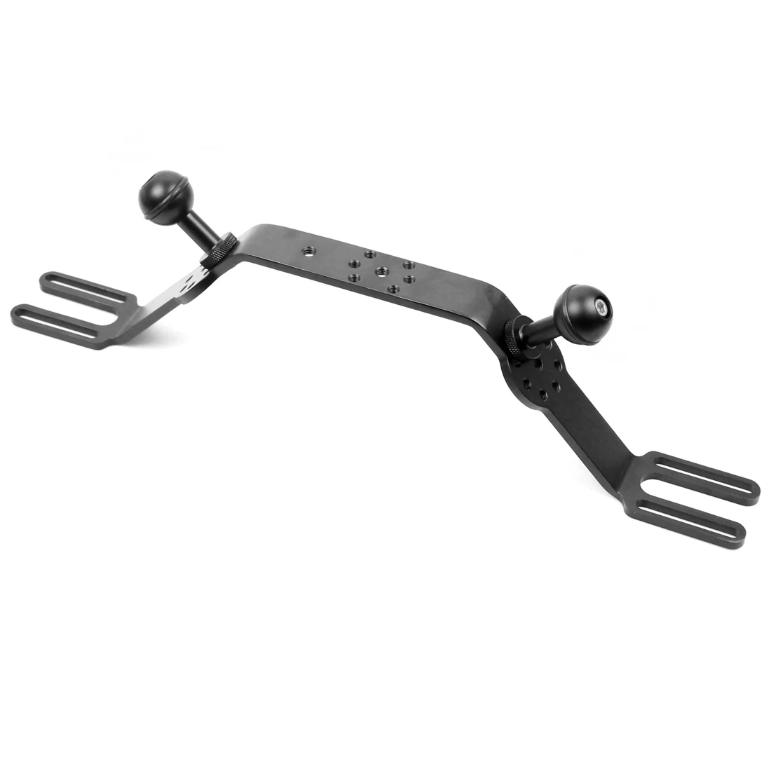 Tauchen Tablett Dual Griff Grip Expansion Lift Up Mount Aluminium Handheld LED Blitzlicht Halterung DSLR Unterwasser Fotografie Werkzeug – Detail 14