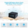 Alarm Clock FM Radio with Dual USB Charger LED Digital Alarm Clock  Home Decoration Snooze Table Desktop Sleep Timer Speaker 5