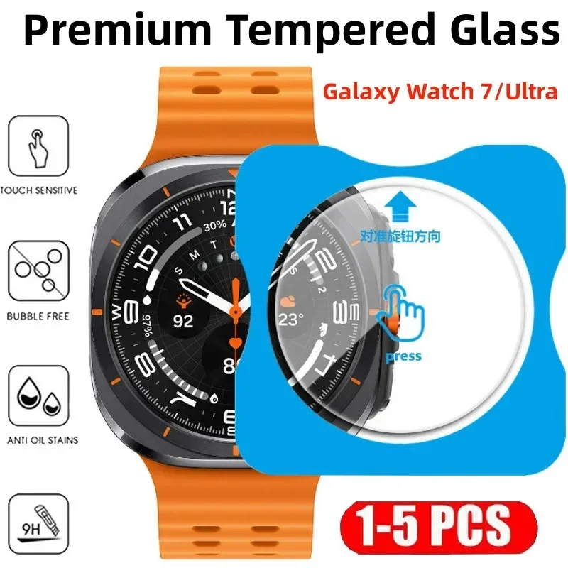 Screen protector 1-5Pcs Tempered Glass for Samsung Galaxy Watch 7 40mm 44mm / Ultra 47mm