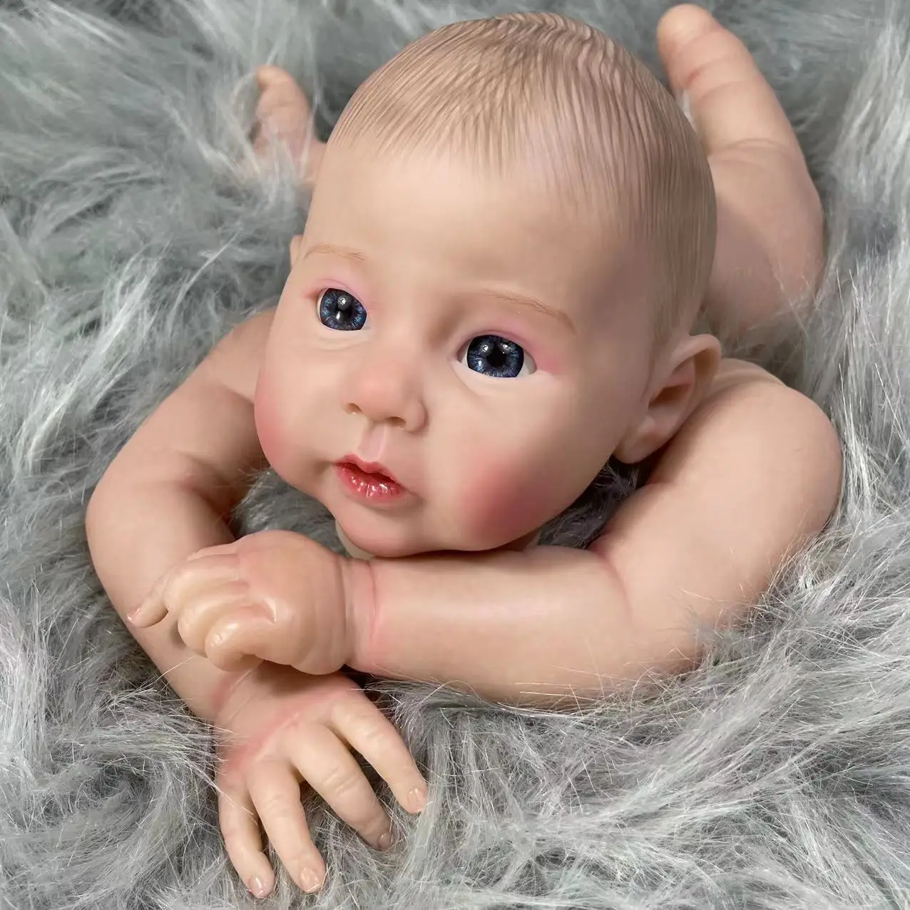 

New 20Inch Painted Reborn Doll Kit Raven With Engraved Name and Cloth Body Unassembled DIY Doll Parts Toy