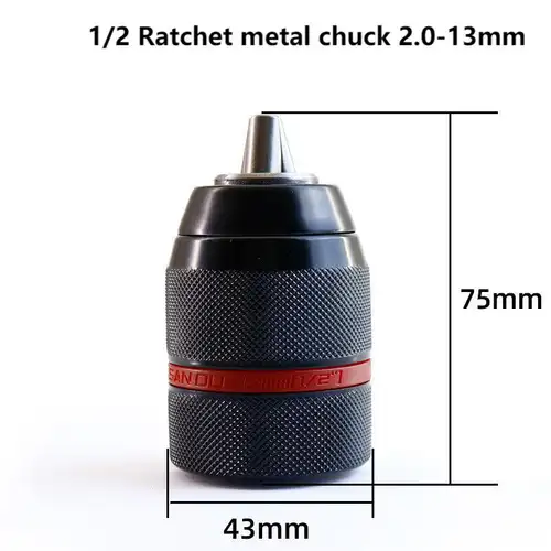 Metal Heavy Duty 1/2-20UNF 10mm 13mm Keyless Drill Chuck Hex Shank/SDS/Socket Square Female Adaptor Hardware Tool Hand Tool - Image 9