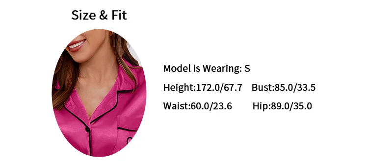 Damen-Pyjama-Lounge-Set, herzbestickte Tasche, gepatcht, Nachtwäsche, Button-Down-Kurzarm-Top und Shorts, Pyjama-Hauskleidung – Detail 2