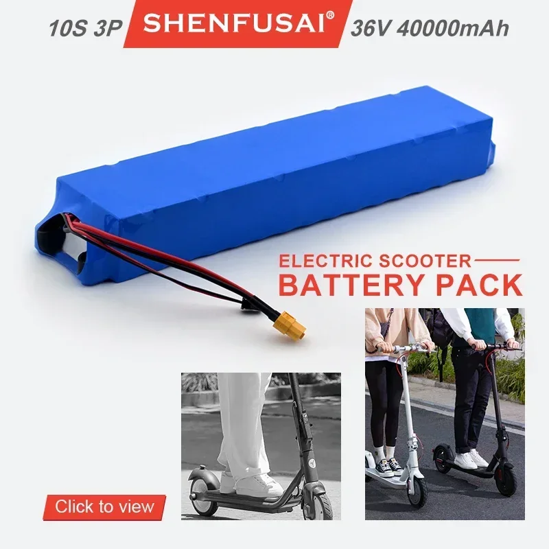 

10s3p Original lithium-ion rechargeable battery 36V/500/750W, suitable for bicycles, Xiaomi scooters, motorcycles 40000mAh