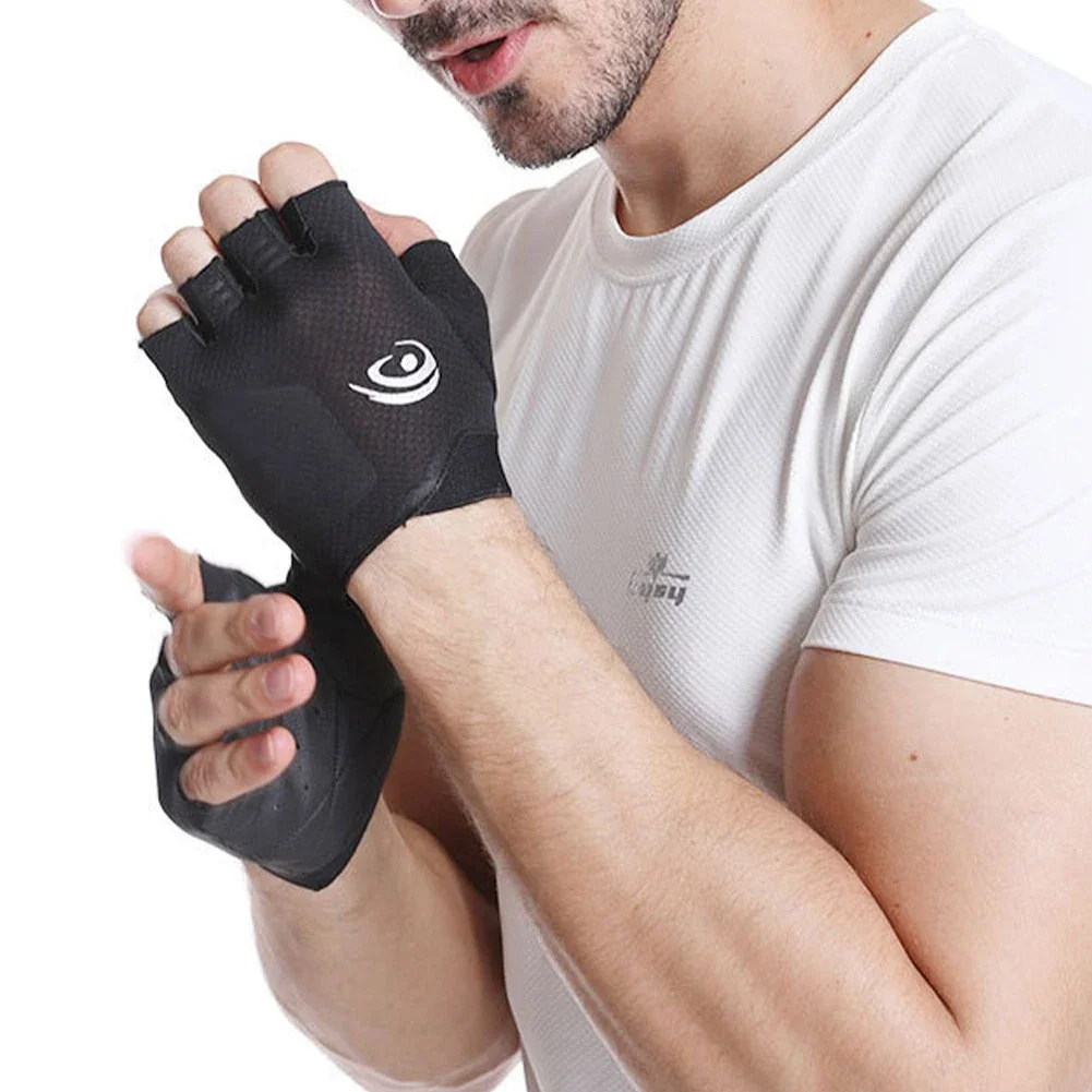 Gants de fitness légers et respirants, l'hypothèse épaissie, coordonnants, anti-cocon, levage côtelé, gants d'équitation demi-doigts, 1 paire