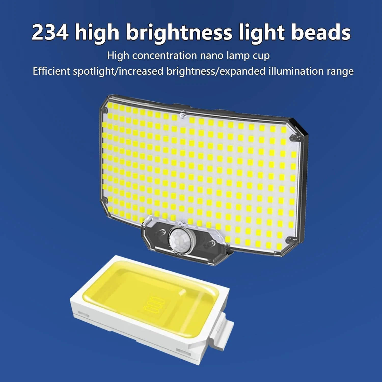 2er-Pack/1 Set LED Solarleuchten für Außen mit Bewegungssensor, Sicherheitsflutlicht IP65 Wasserdicht für Terrasse, Garten und Garage – Detail 2