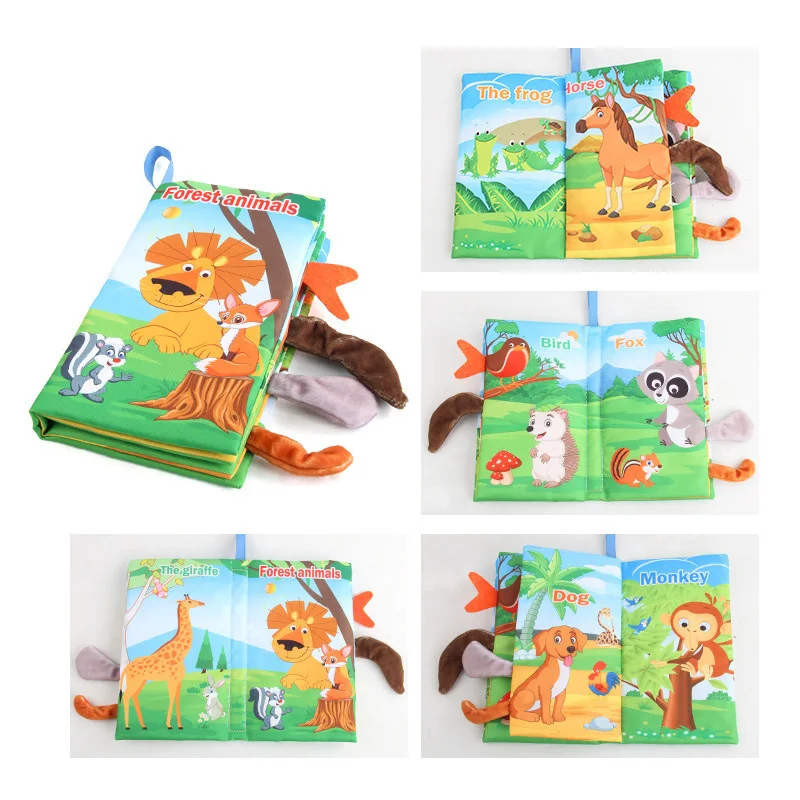 Baby Early Learning Toy Tail Cloth Book Puzzle Parent-child Interactive Sound