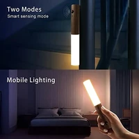 1pc Intelligent Human Body Induction Night Light, LED Rechargeable Corridor Cabinet Wall Light, Household Toilet Wall Induction 2