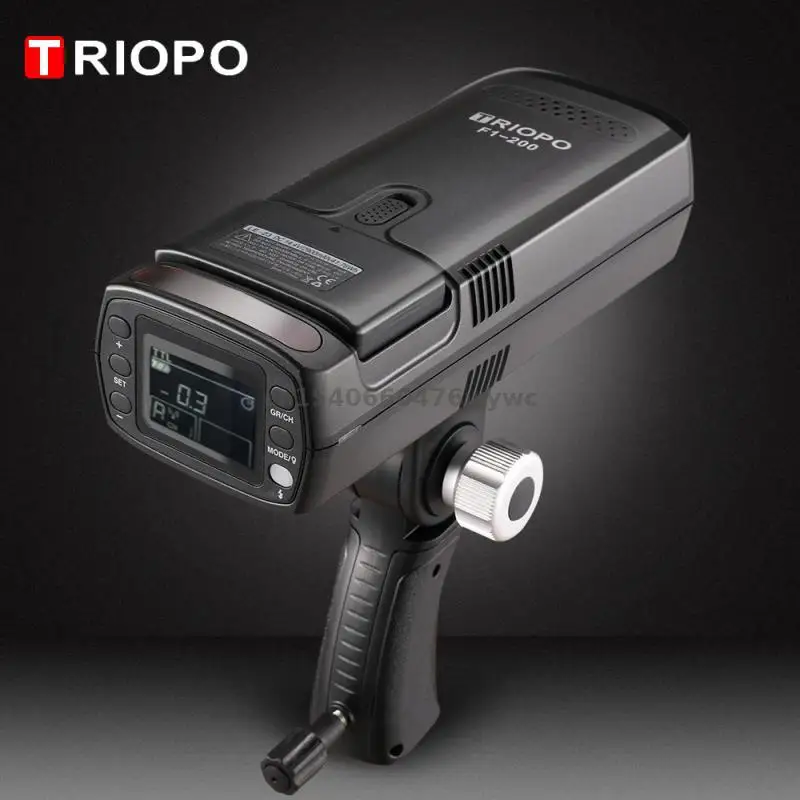 TRIOPO F1-200 Lithium Battery Flashlight Flash Outdoor Pocket Flash Light 2.4G TTL HSS 1/8000s Double Head 200Ws