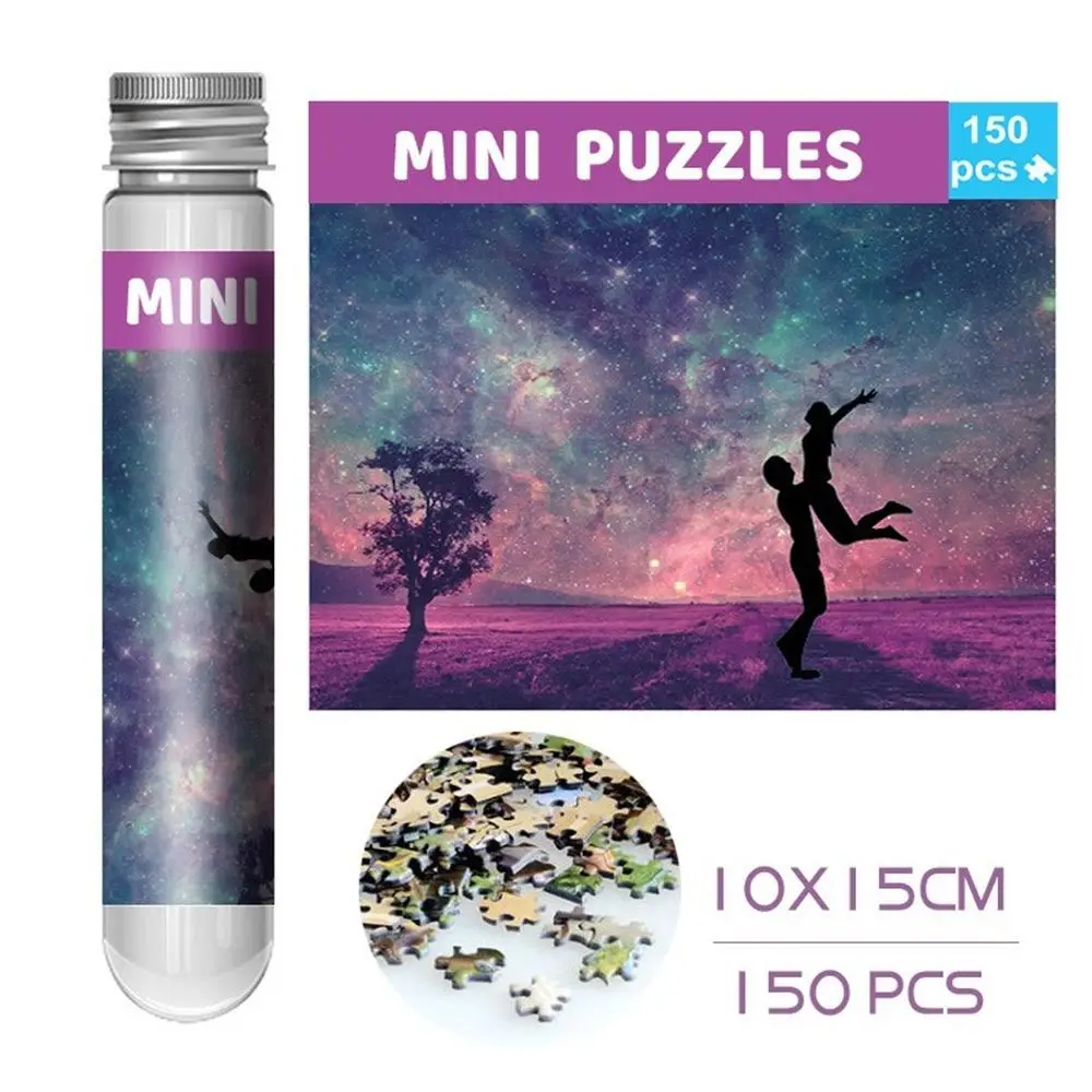 Creative Oil Painting Jigsaw Puzzle Set - 150 Pieces in Mini Test Tubes - Fun & Artistic Puzzle Game