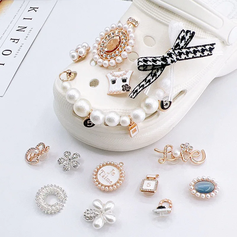 13pcs/set Croc Shoes Charms Luxury Bling Chain Shoe Diy Metal