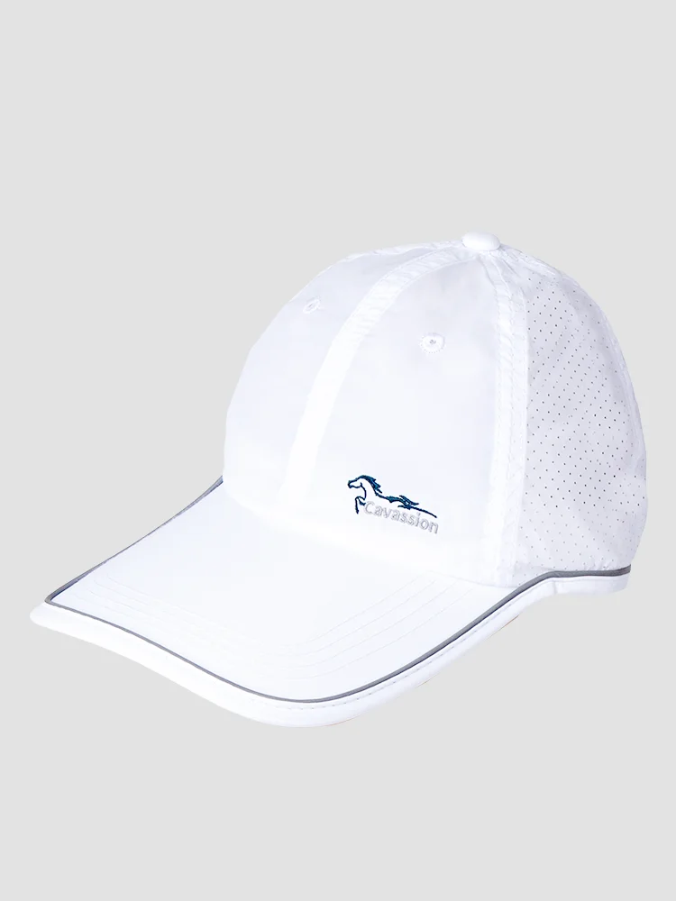 cavassion breathable summer white color sunscreen hat riding horse in horse stable sun protection cap