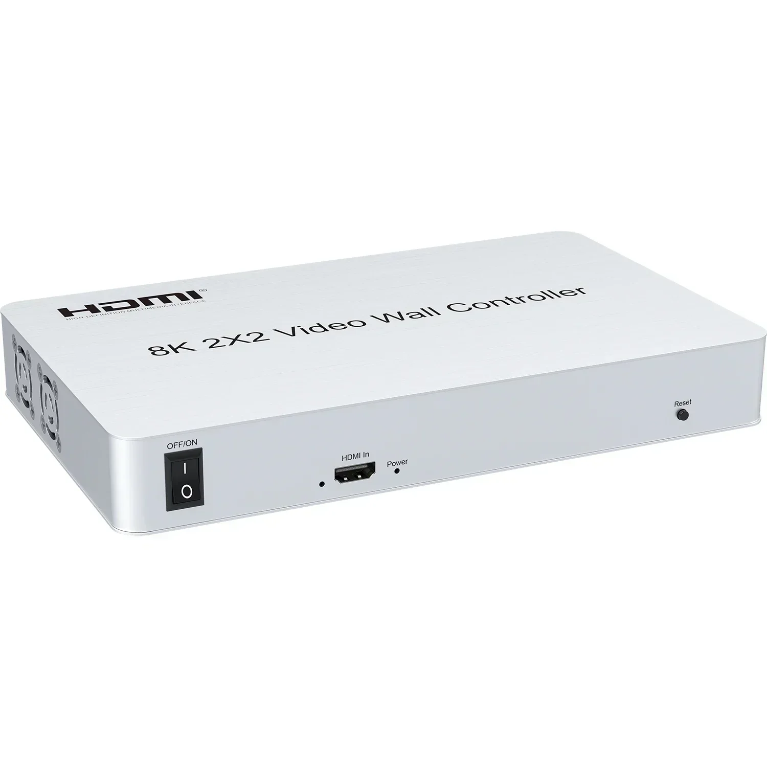8K 2x2 비디오 월 컨트롤러 4 TV 스플라이서 멀티 스크린 접합 HDMI 비디오 월 프로세서 (미디어 플레이어 프로젝터 광고용)