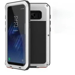 Heavy Duty Armor Metal Tank Phone Case - Shockproof & Dustproof Bumper Cover - Galaxy S20+ (Silver)