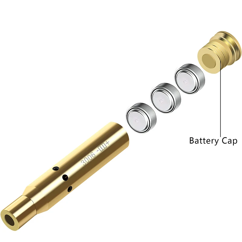 Tactical 3006 Caliber Red Dot Laser Sight Calibration Brass Bullet for Rifle Airsoft Weapon Shooting Aiming Hunting Accessories