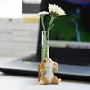 Creative Animal Flower Glass Vase Test Tube Plant Holder Hydroponic Transparent Container Office Dining Table Floral Home Decor 4