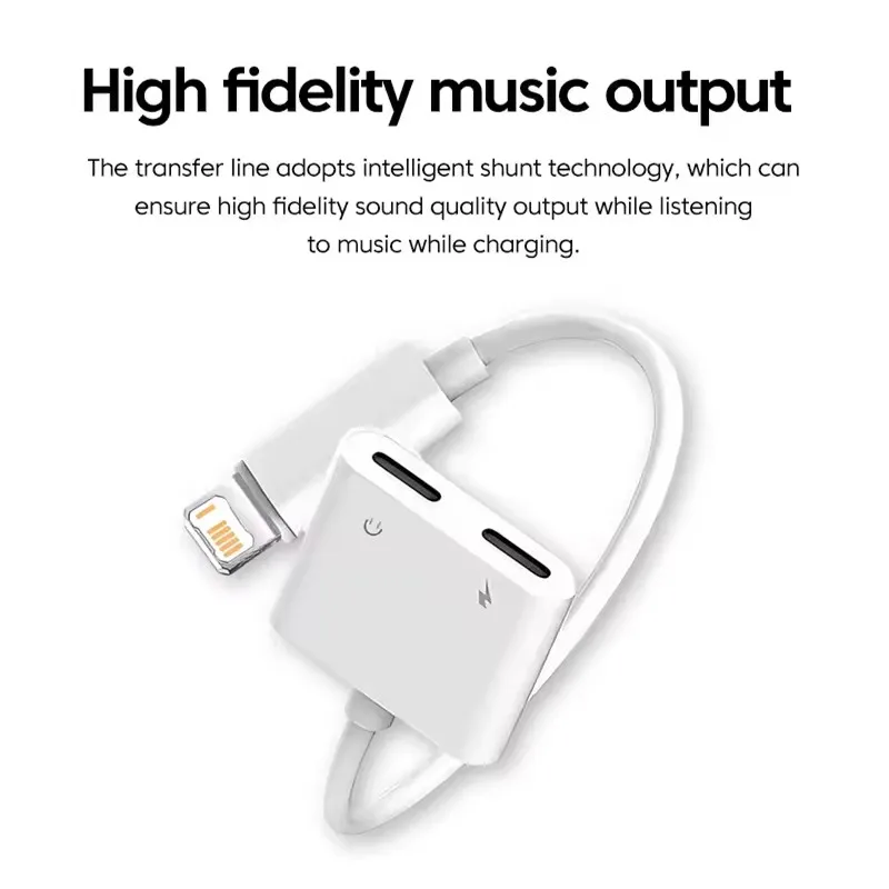 아이폰 X XR XS 11 12 13 14 Pro Max SE 헤드폰 오디오 케이블 커넥터 스플리터용 2 in 1 듀얼 조명 오디오 충전 어댑터