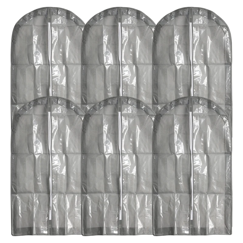 

Garment Bags For Closet Storage Hanging Clothes 6 Pack, 40Inch Storage Bags For Clothes Suit Bags With 4Inch Gusseted