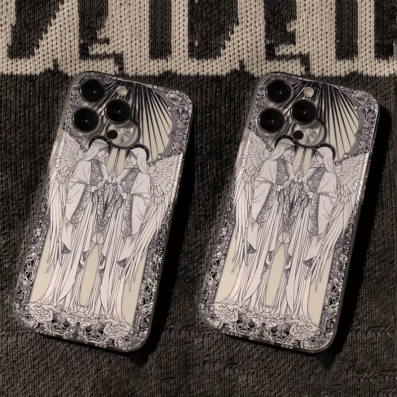 Vintage Cupid Angel Phone Case - Middle Ages Retro Design