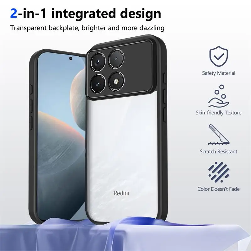 Colorful Luxury Transparent Acrylic Shockproof Ultra-Thin Phone Cover