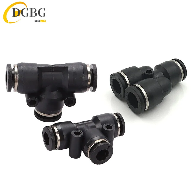 Raccords Pneumatiques Y, 10 Pièces PY 4/6/8/10/12/16mm Raccords De