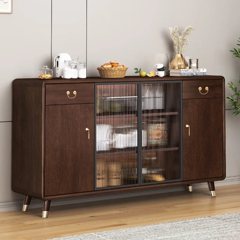 

Nordic Drawers Sideboard Locker Modern Space Saving Kitchen Doors Side Cabinet Glass Wood Muebles De Cocina Bedroom Furniture