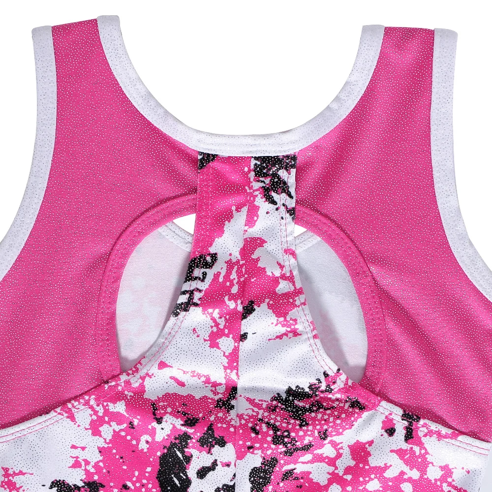BAOHULU Ballet Leotard Gymnastics Girls Sleeveless Tank Leotard Dance Bodysuit Toddler Ballet Costume Sparkled Clothing