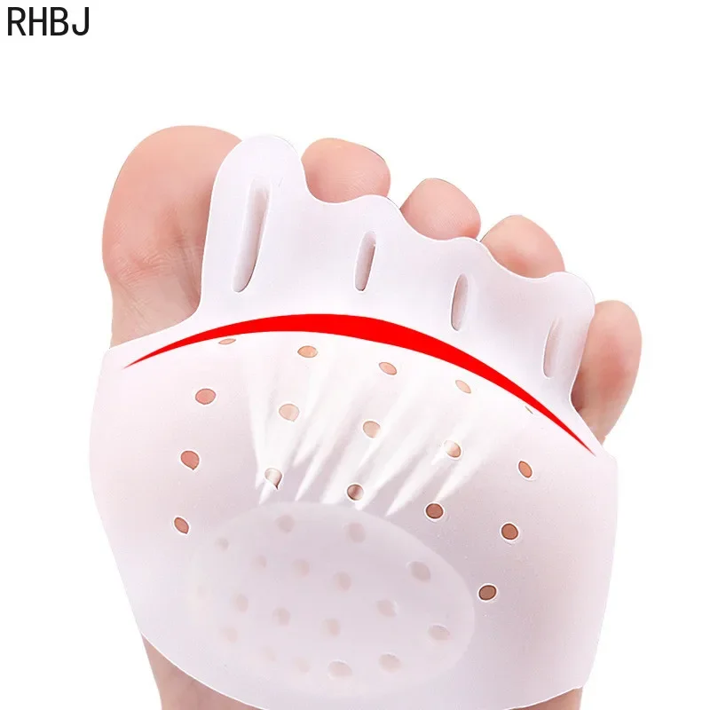 Toe Separators 2pieces=1pair Gel Silicone Bunion Corrector Forefoot Pads