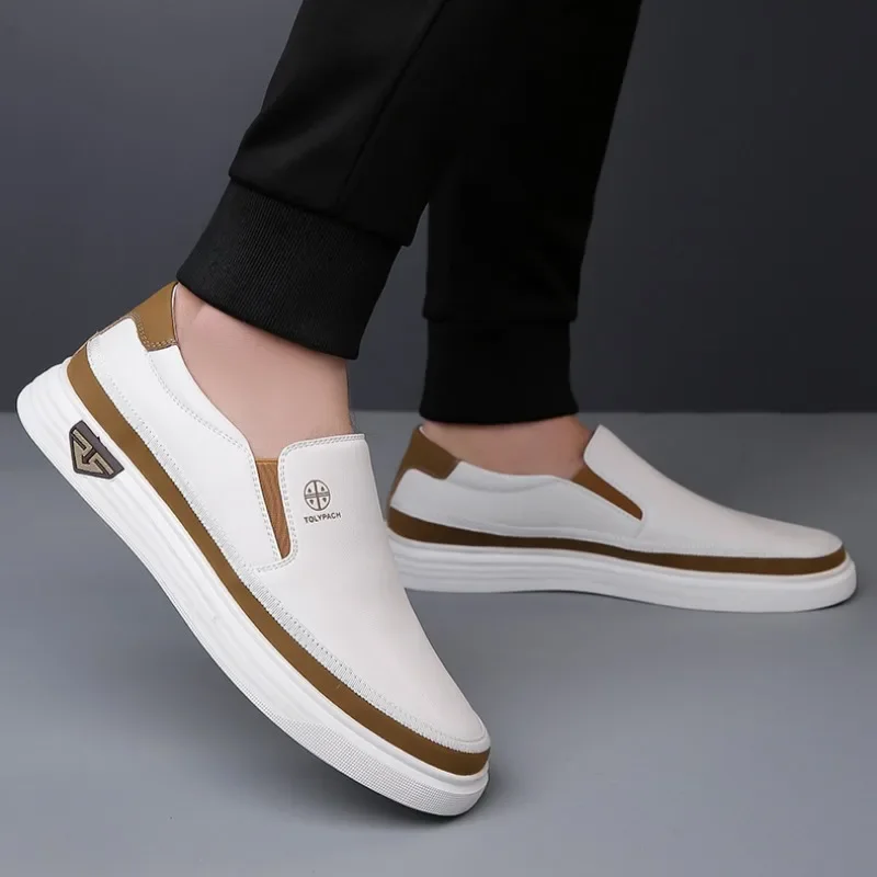 Men's Handmade Genuine Leather Casual Shoes 2024 New Luxury Brand Loafers Man Flats Comfortable Slip on Driving Shoes Moccasins 5