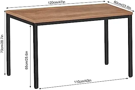 

Inches Writing Computer Desk Modern Simple Study Desk Industrial Style Laptop Table for Home Office Brown Gaming Desk Conference