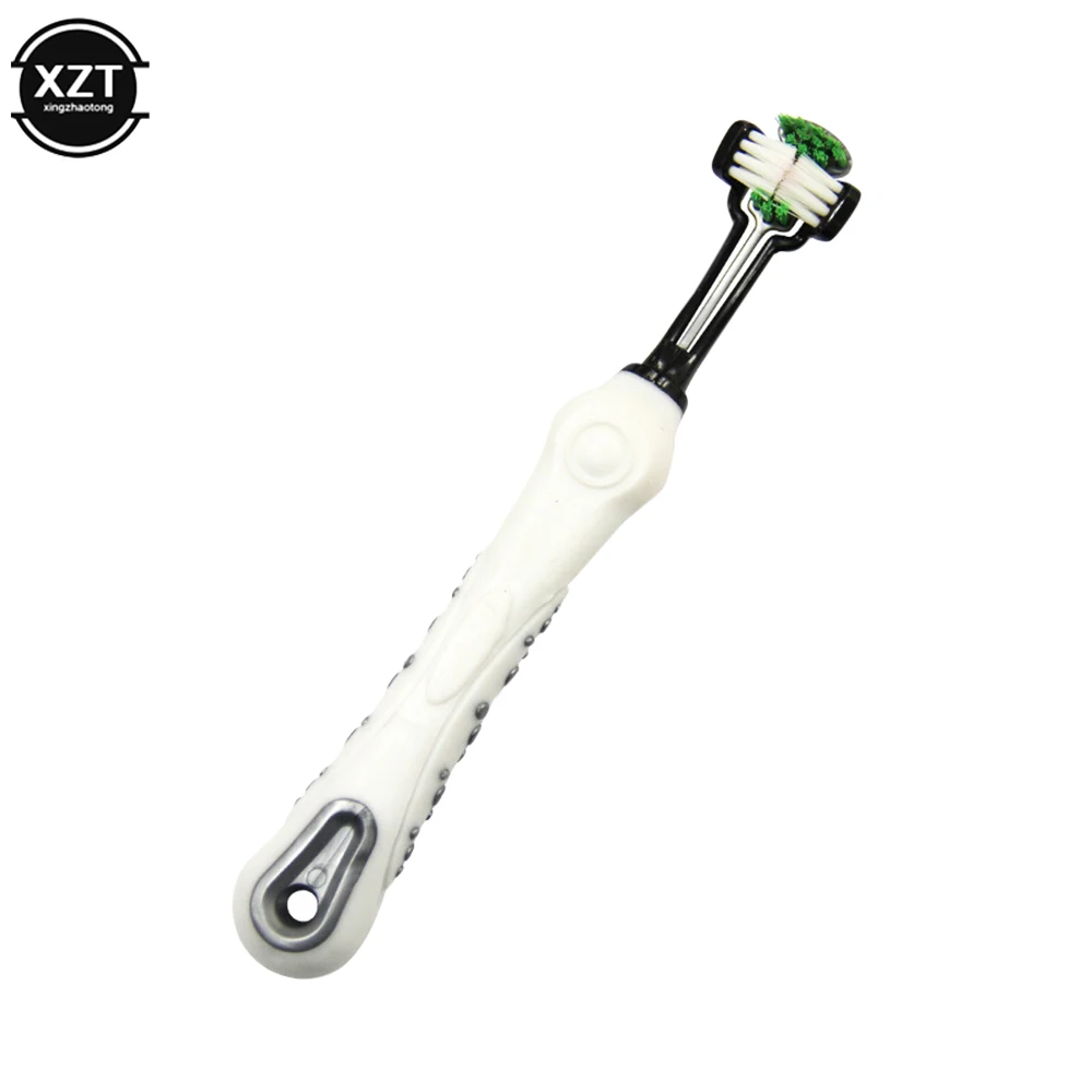 Title 2, 3Sided Pet Dog Toothbrush Multi-angle Cleaning ...