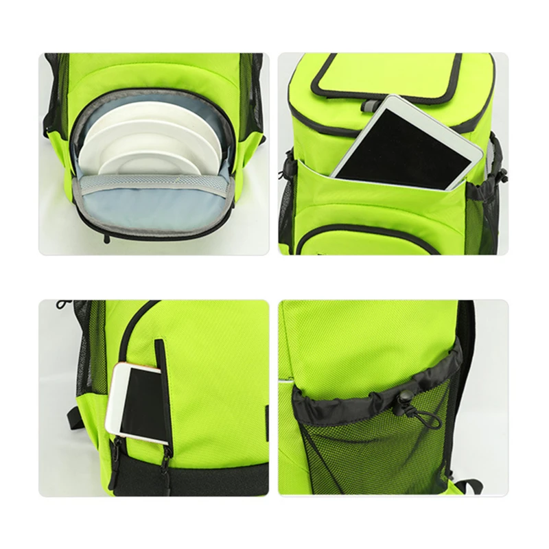 33L Refrigerator Bag Soft Large 36 Cans Insulated Cooler Backpack Thermal Isothermal Fridge Travel Beach Ice Beer