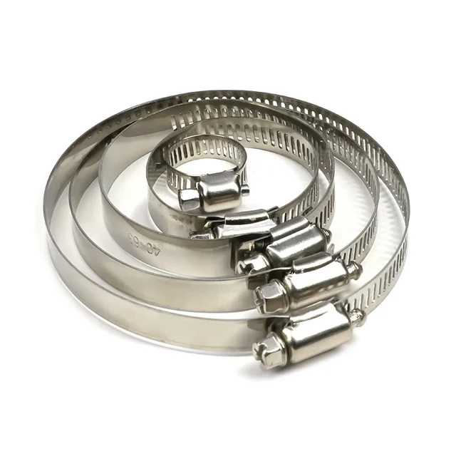 1pcs ท่อ Clamps ปรับสแตนเลส 8 ~ 120 มม.การใช้ท่อ Clamp หนอนเกียร์ Plier เครื่องมือก๊อกน้ําท่อ Fastener 6