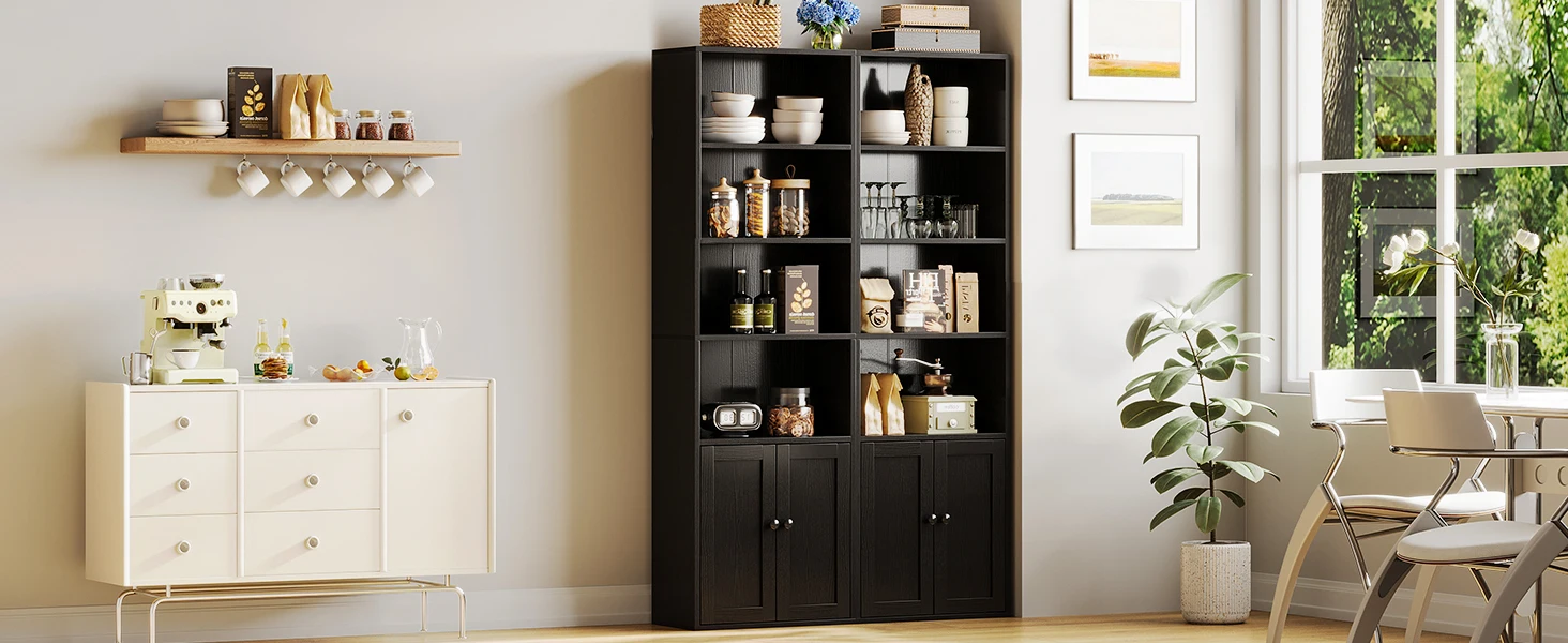 Display Storage Book Shelves for Dining Area