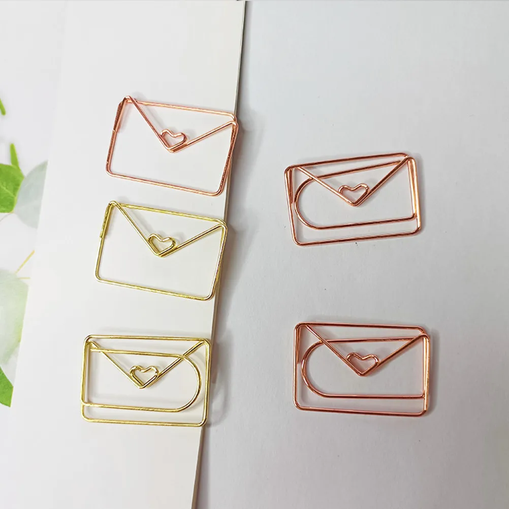 20Pcs 금속 종이 클립 다채로운 재미있는 사무용품 문서 정리 클립 학교 책상 액세서리에 대한 작은 바인더 클립
