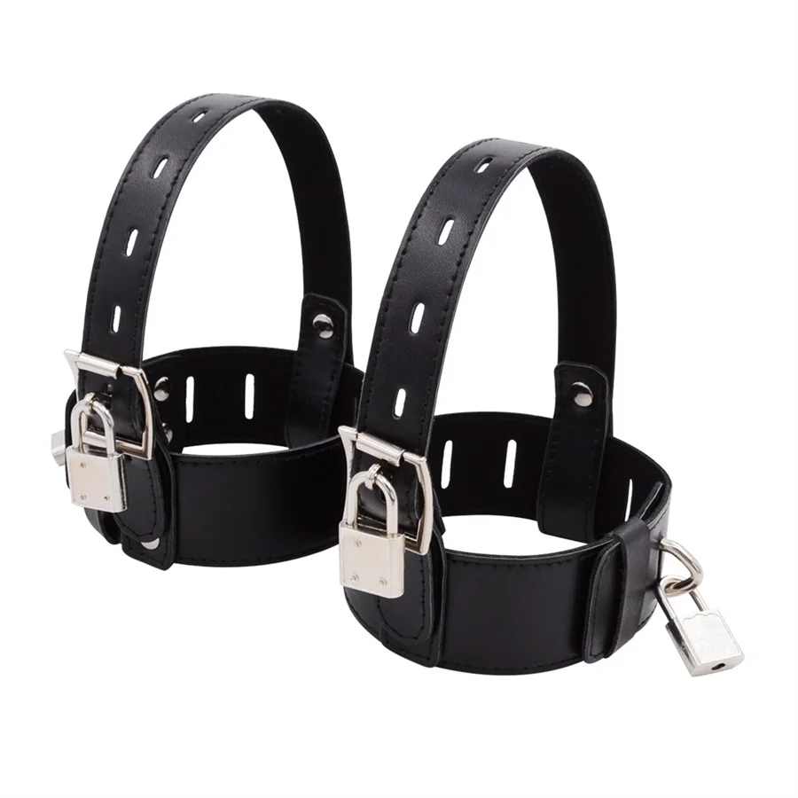 Lockable Leather Ankle Cuffs For Sex Games Restraint Accessory_voghion.com