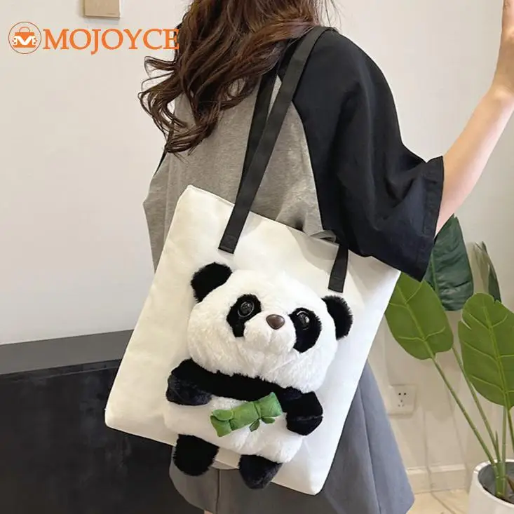 Panda Shoulder Bag Cute Panda Canvas Tote Bags in 3 Sizes