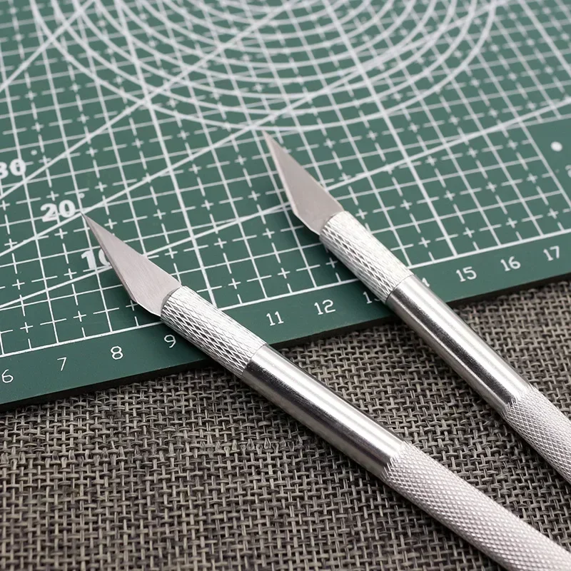 미끄럼 방지 금속 수술용 칼 도구 키트 커터 조각 공예용 칼 +5개 칼날  11종 모바일폰 PCB DIY 수리용 수공구
