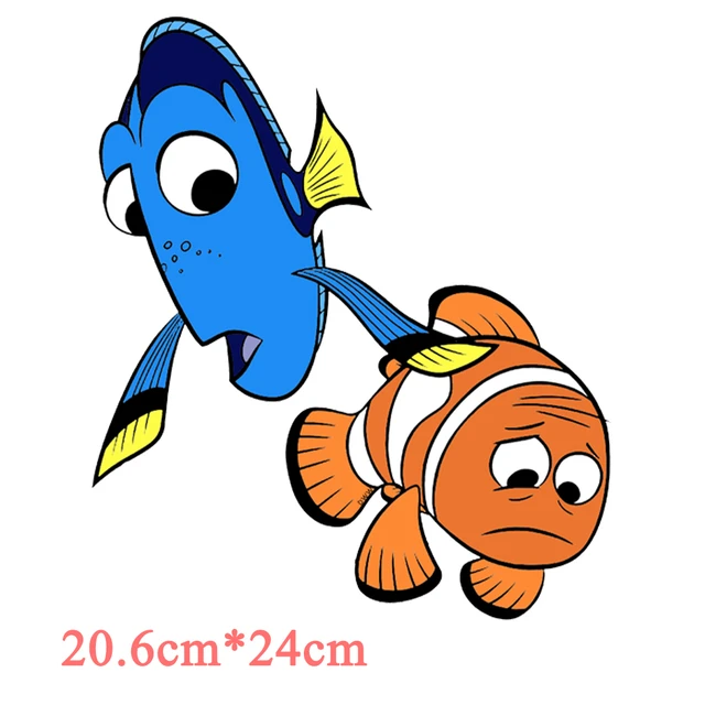 Finding Nemo Dory characters, iron on T shirt transfer. Choose image and  size