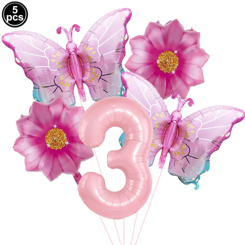 Colorful Butterfly Foil Balloon Set - Party & Event Decorations