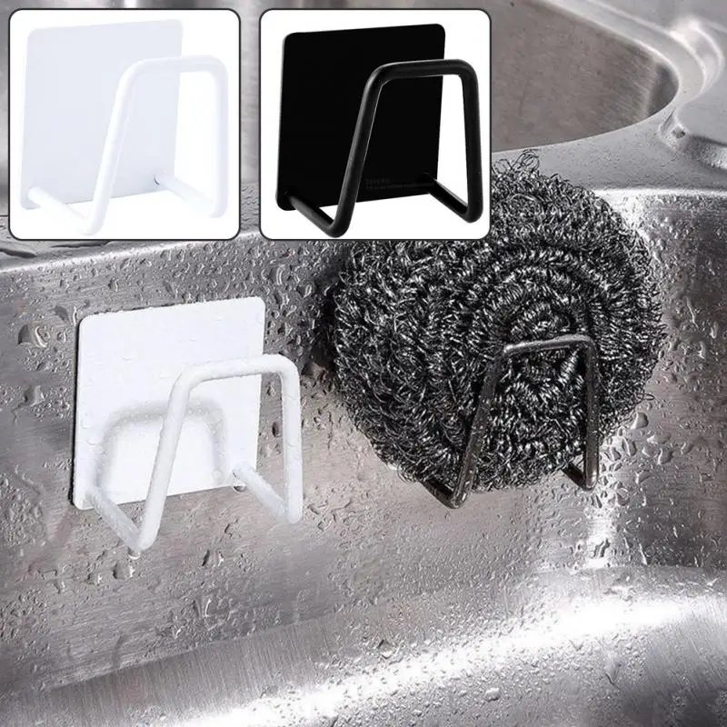 Kitchen Sponge Storages Sink Drain Drying Rack Shelf Toilet Bathroom Sponge Holder Cleaning Sponge Rack Hooks Accessories Tools 2