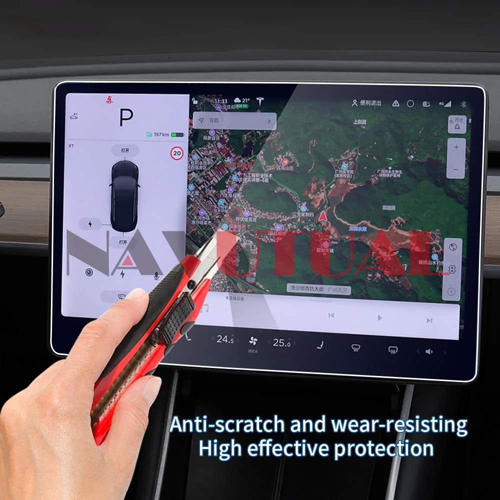 Tesla Model S & X Ultra-Premium Glass (9H) Anti-scratch Screen