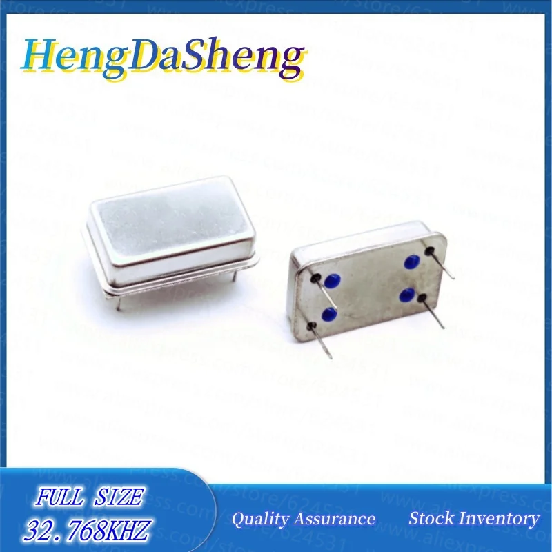 5Pcs/Lot In-line Rectangular Active Crystal Oscillator 32.768KHZ 32.768K OSC Clock vibration Full Size DIP-4