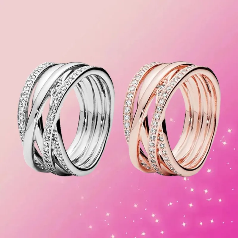 S925 Sterling Silver Bright Polished Line Multi-layer Pan Ring Female Engagement Anniversary High-quality Charm Jewelry bright color solid color large intestine ring mone hair band female korean style internet celebrity artificial silk simple headb