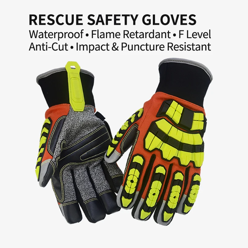 XYEHS-Gants de travail de sécurité de sauvetage, protection contre les chocs, gants mécaniques à degrés de coupure, doigt d'Li-TPR, arrang, XU5301