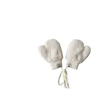 1-4Y Cartoon Bear Baby Mittens Winter Warm Kids Baby Girls Gloves Knitted Children Toddler Thick Child Fleece Cartoon Mittens 5