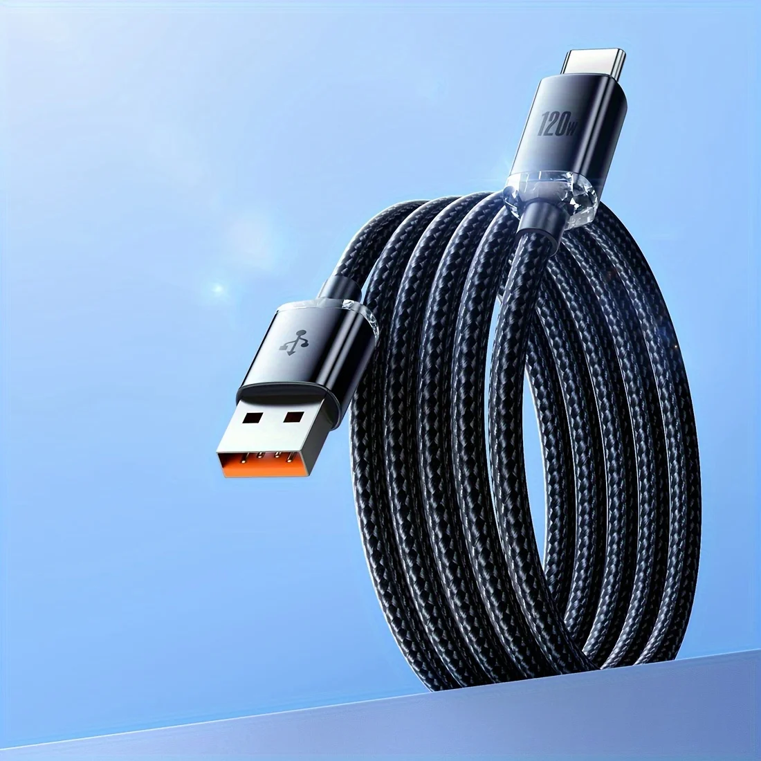 120W Süper Hızlı Şarj Kablosu USB Tip C Şarj Veri Kablosu OPPO Şarj Cihazı ile Uyumlu Cep Telefonu Powerbank USB C C için