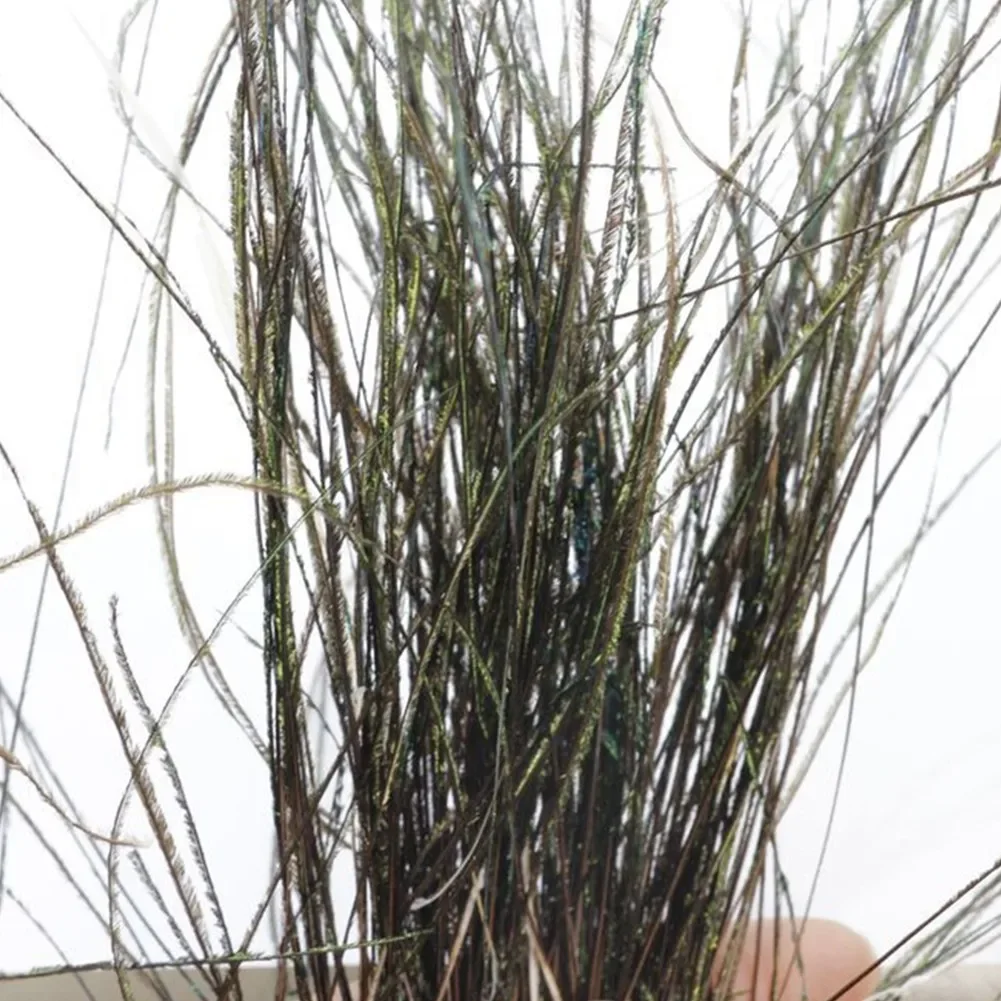 

Gloss Peacock Herl Feather Wire Herl Material Tail Tied 10-18cm(Approx) 200Pcs/Bag Eacock Feather Natural Peacock