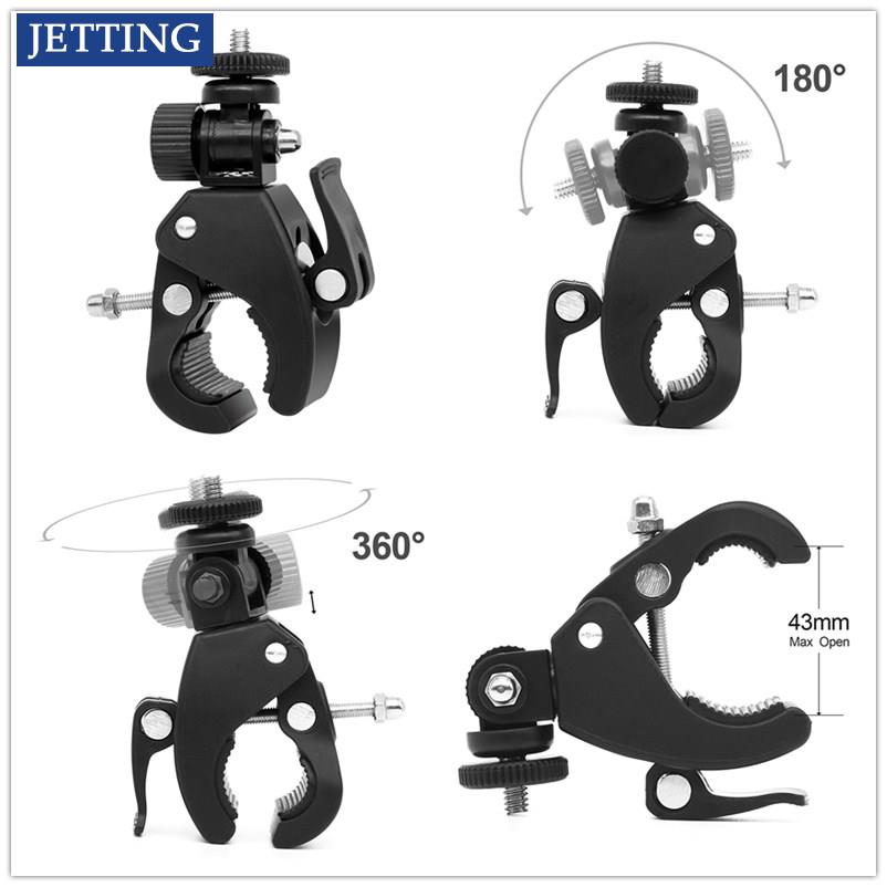 1Pc Black 1/4 Camera DV DSLR Bike Bicycle Handlebar Clamp Bracket Tripod Mount Screw Clip For  For Camera DV